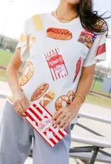 Queen of Sparkles Queen of Sparkles White Multi Ballpark Food Tee
