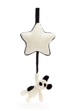 Jellycat Jellycat Bashful Black Cream Puppy Musical Pull