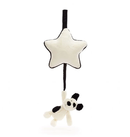 Jellycat Jellycat Bashful Black Cream Puppy Musical Pull