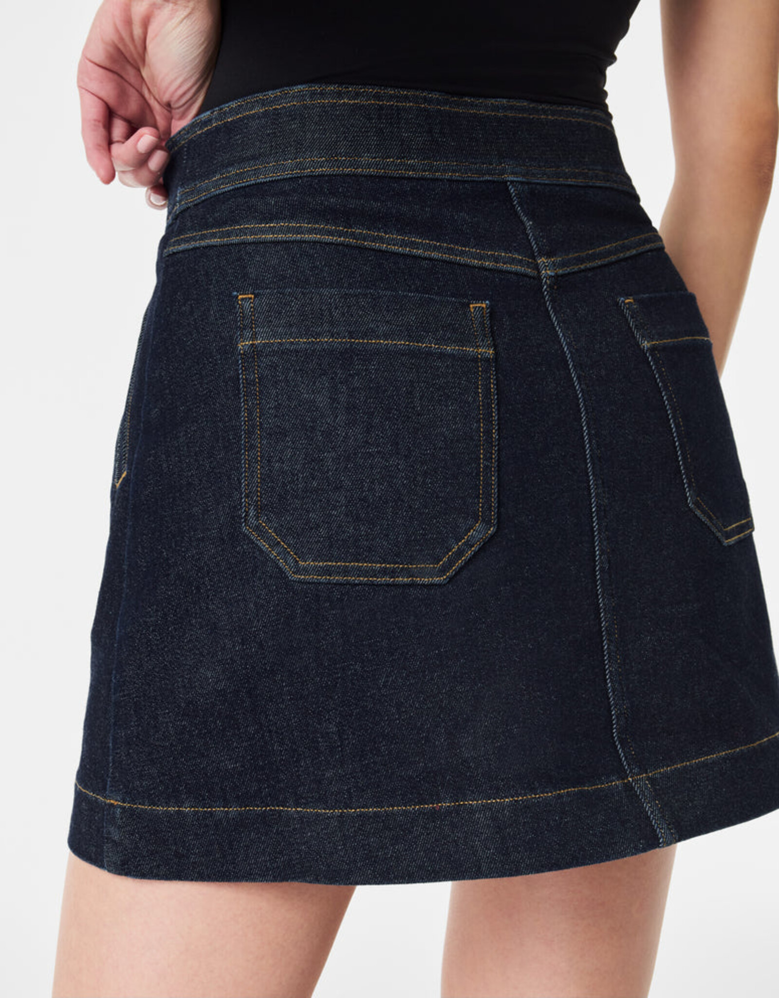 Spanx Spanx Denim Mini Skirt Raw Indigo Wash