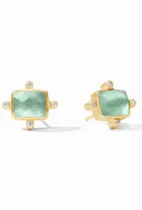 Julie Vos Julie Vos Clara Stud Iridescent Aquamarine Blue