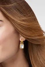 Julie Vos Julie Vos Marbella Hoop & Charm Earring Iridescent Clear Crystal