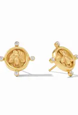 Julie Vos Julie Vos Bee Cameo Stud Cubic Zirconia