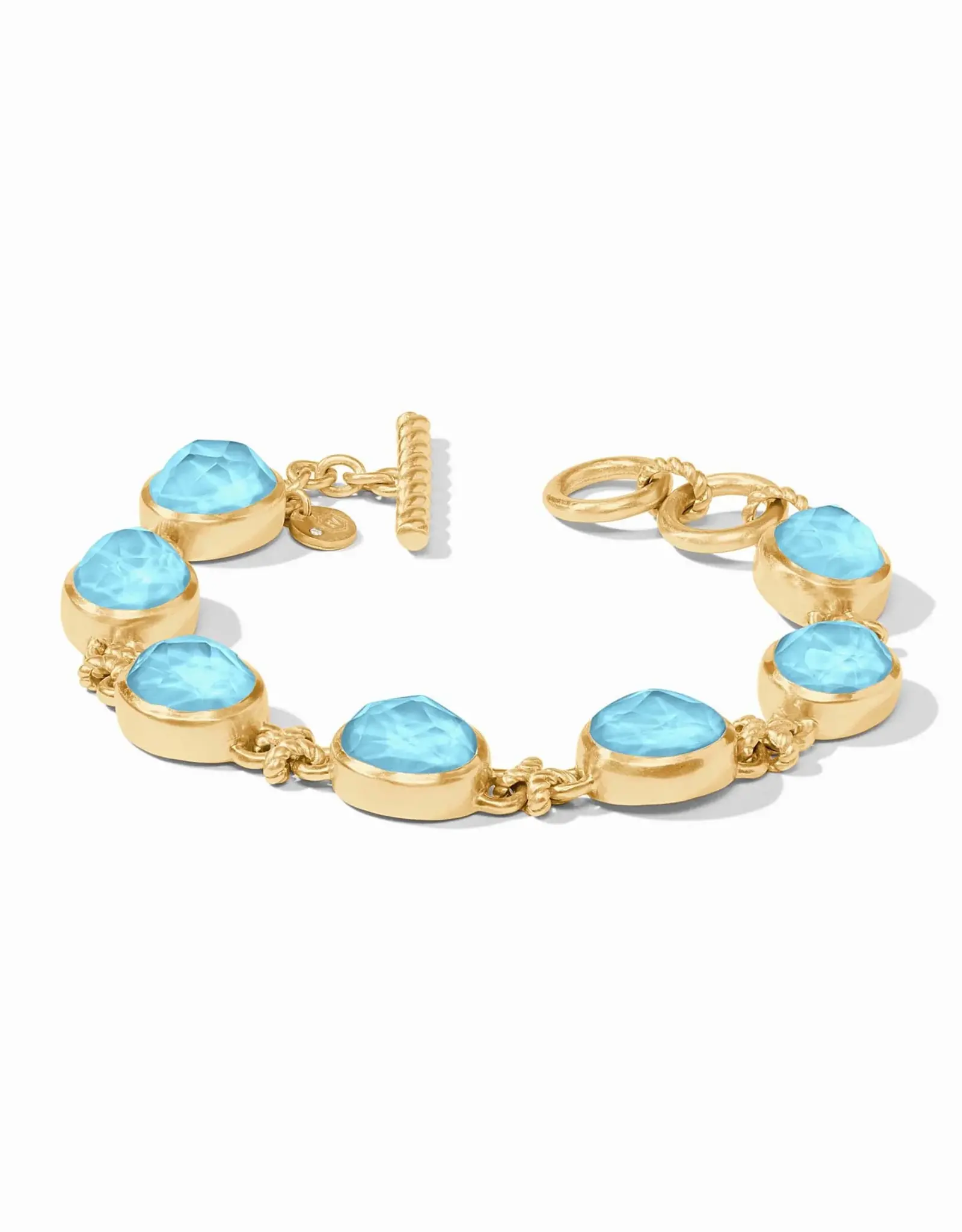 Julie Vos Julie Vos Nassau Demi Stone Bracelet Iridescent Capri Blue