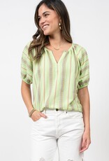 Ivy Jane Ivy Jane Green Primary Stripe Top