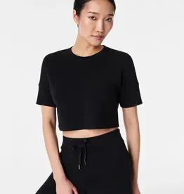 Spanx Spanx AirEssentials Cropped Pocket Tee Very Black