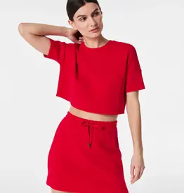 Spanx Spanx AirEssentials Cropped Pocket Tee Red