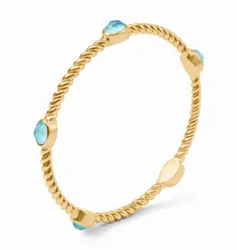 Julie Vos Julie Vos Nassau Stone Bangle Iridescent Capri Blue