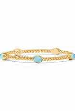 Julie Vos Julie Vos Nassau Stone Bangle Iridescent Capri Blue