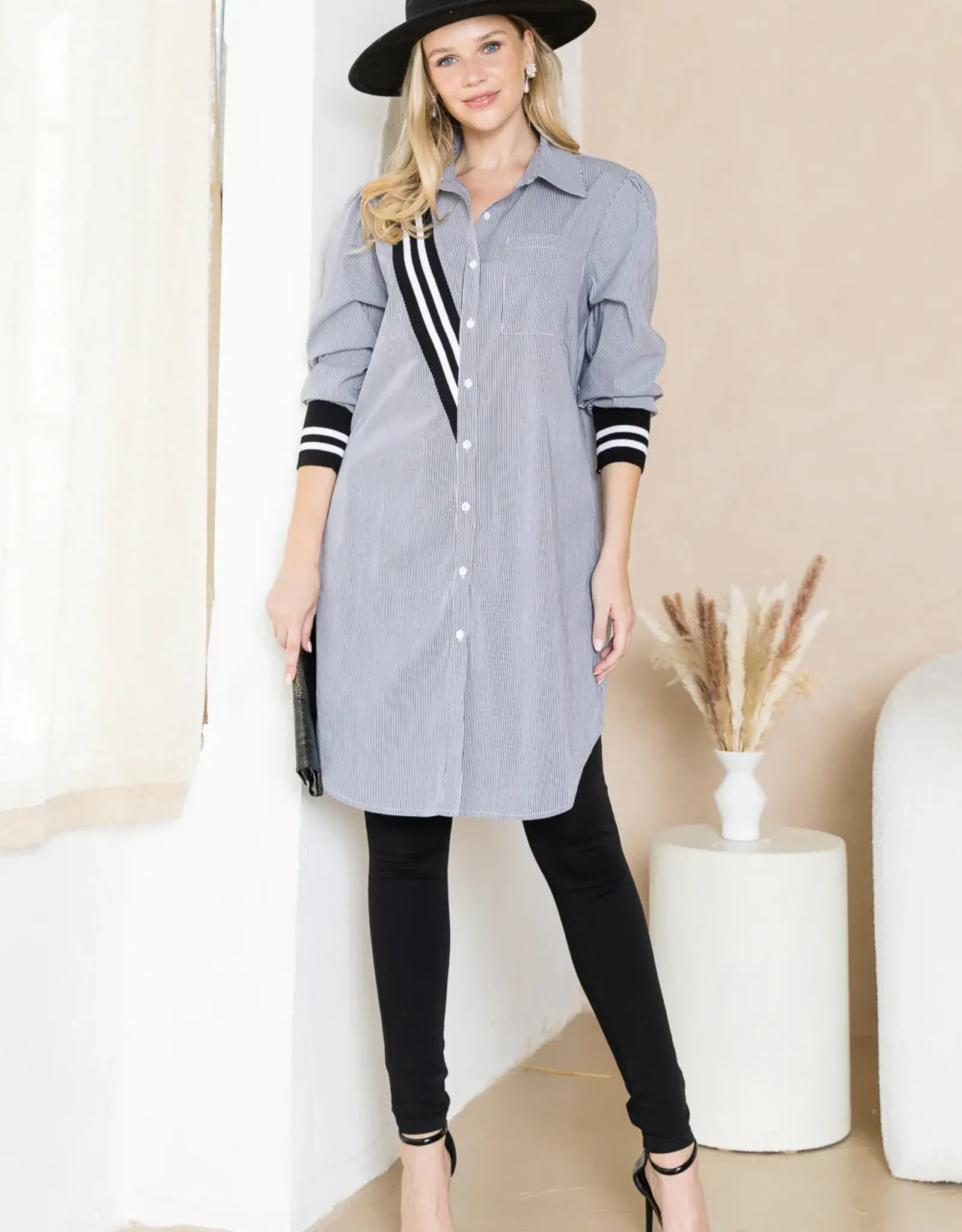 Joh Apparel Joh  Wenna Shirt Tunic Dress Black