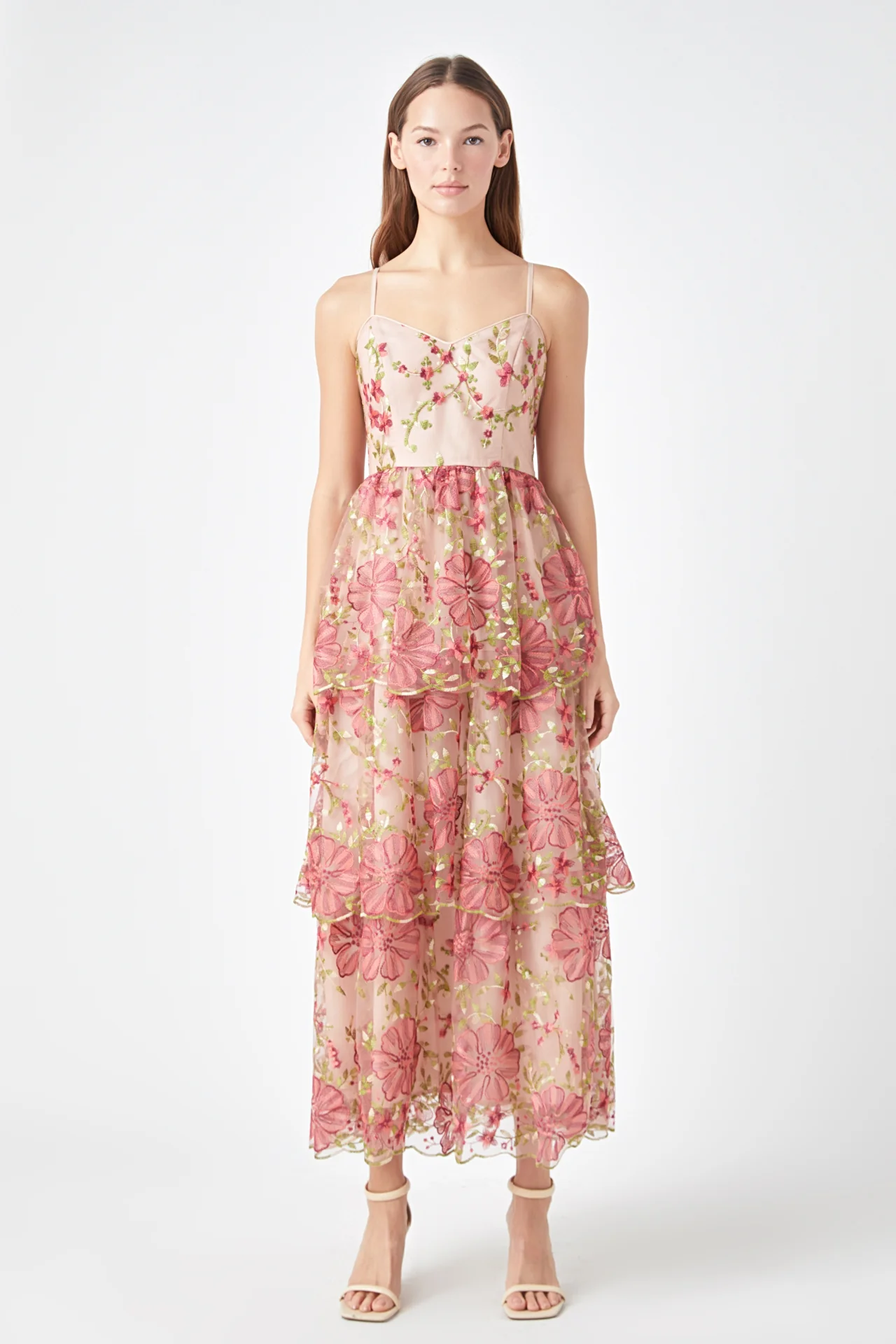 sachin and babi light blue dress Jasmine 3D Floral Embroidered Mini Dress | Ready-To-Ship main image 1