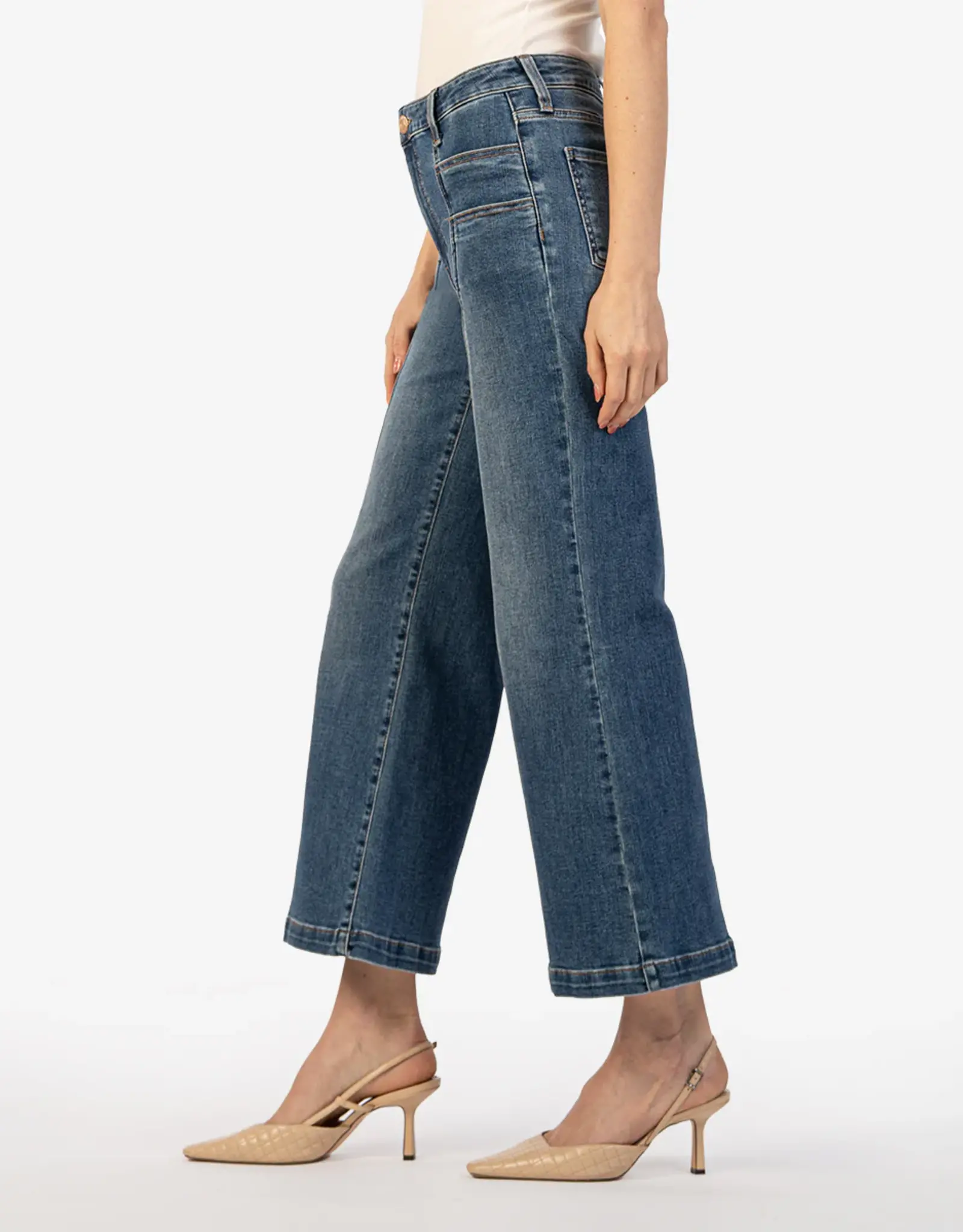 Kut From the Kloth Kut Meg High Rise Wide Leg Double Pocket Jean