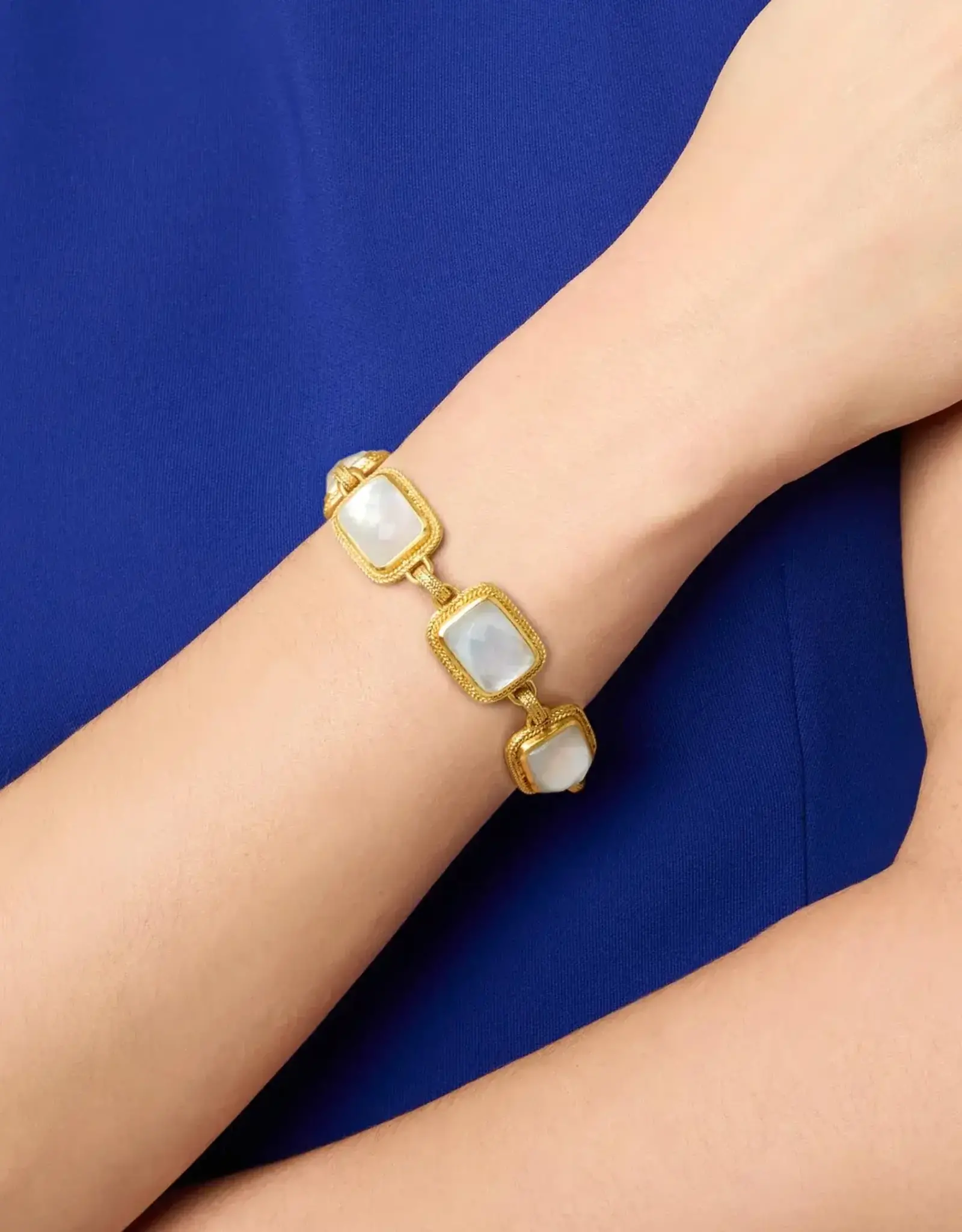 Julie Vos Julie Vos Cheval Stone Bracelet Iridescent Crystal Clear