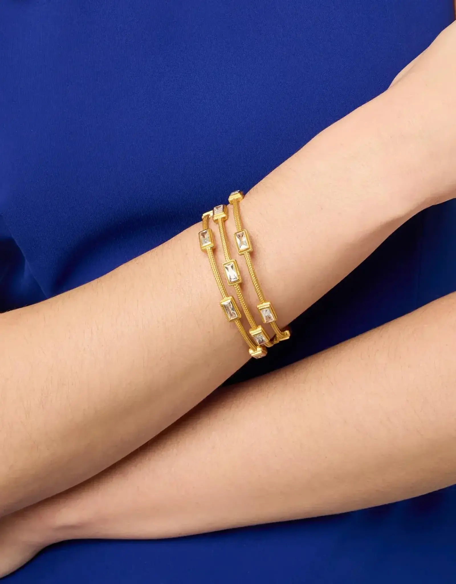 Julie Vos Julie Vos Baguette Bangle CZ