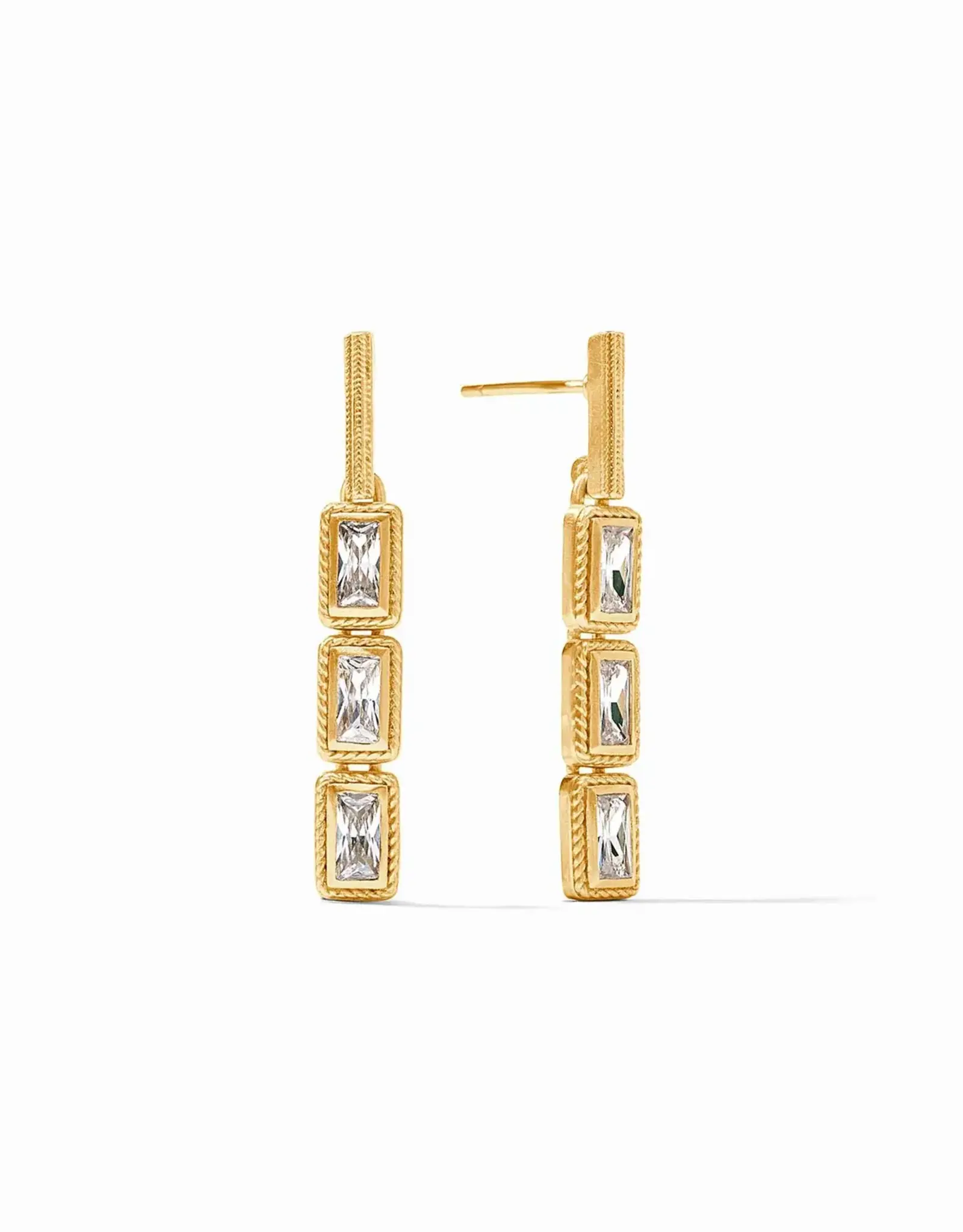 Julie Vos Julie Vos Baguette Tier Earring