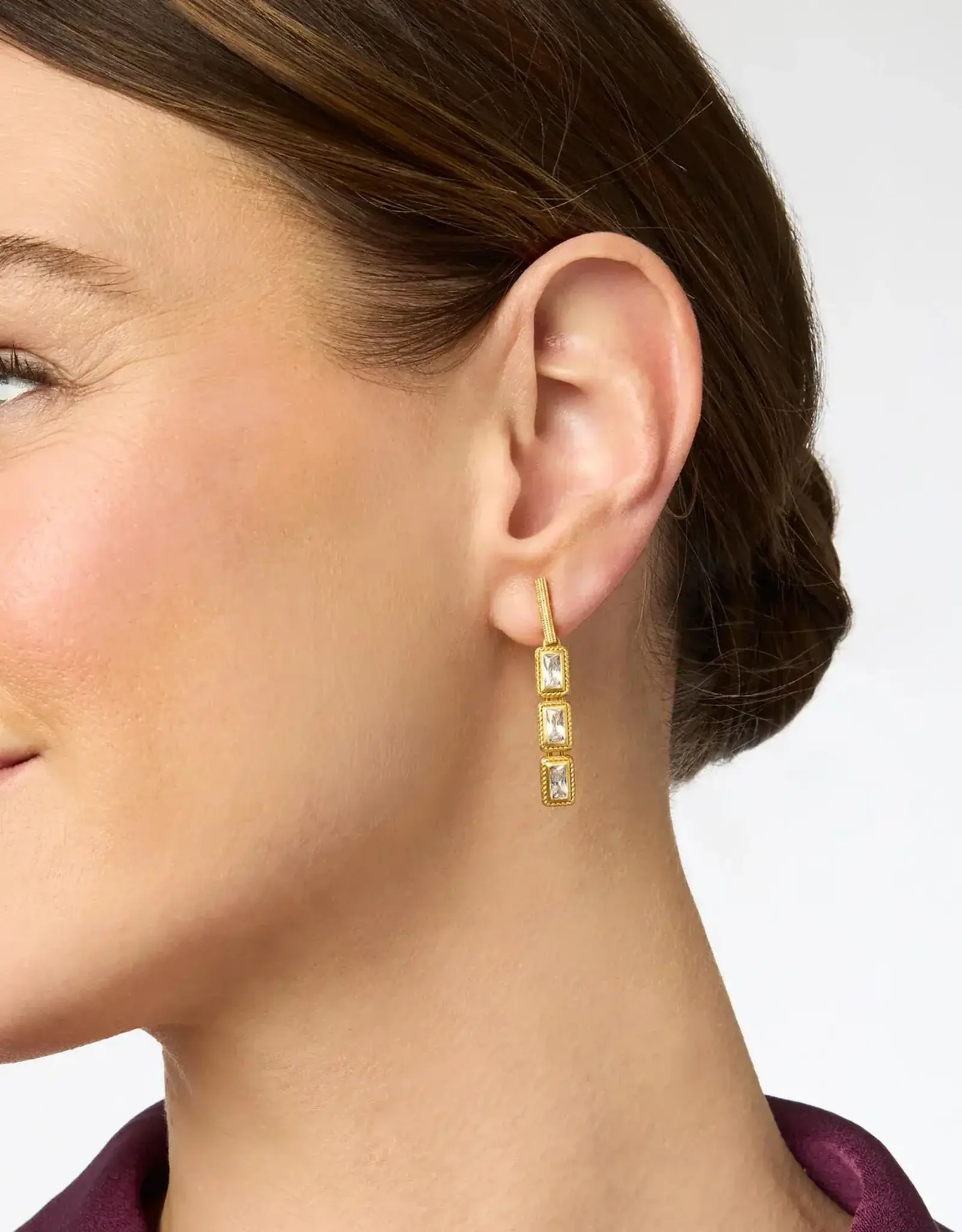 Julie Vos Julie Vos Baguette Tier Earring