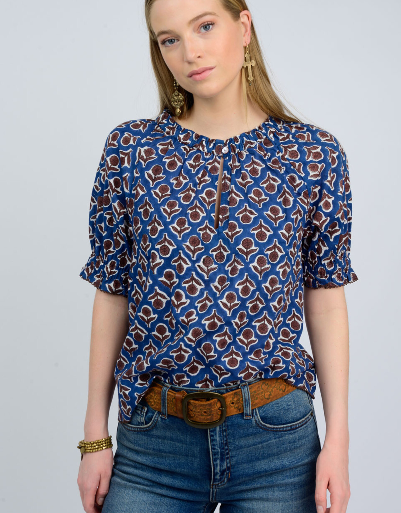 Ivy Jane Ivy Jane Button VNeck Navy Fleur