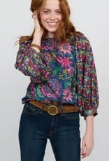 Ivy Jane Ivy Jane Balloon Sleeve Bright Floral Top