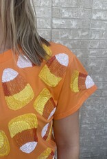 Queen of Sparkles Queen of Sparkles Candy Corn Tee Orange