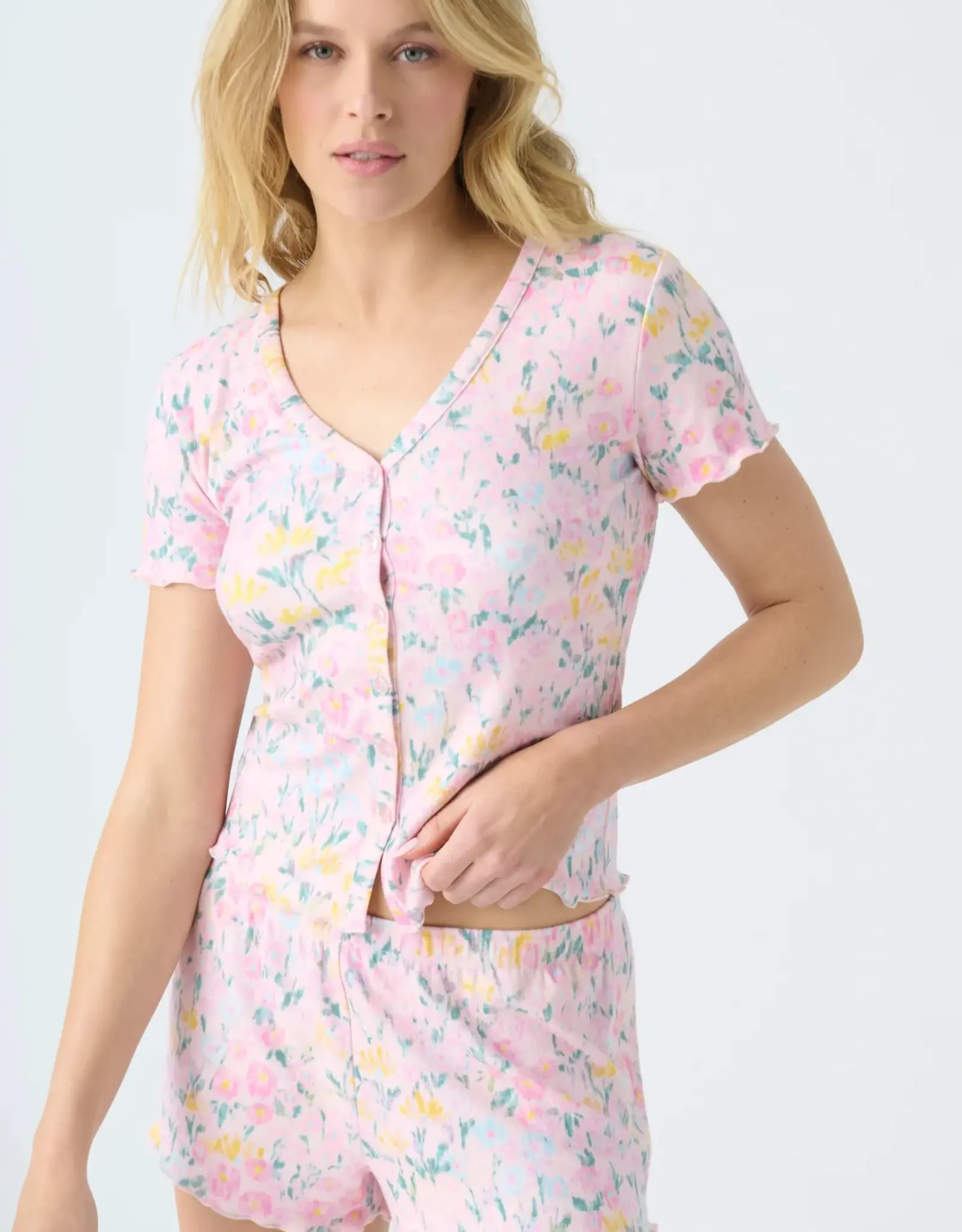 PJ Salvage PJ Salvage Floral Fields Tee Blush