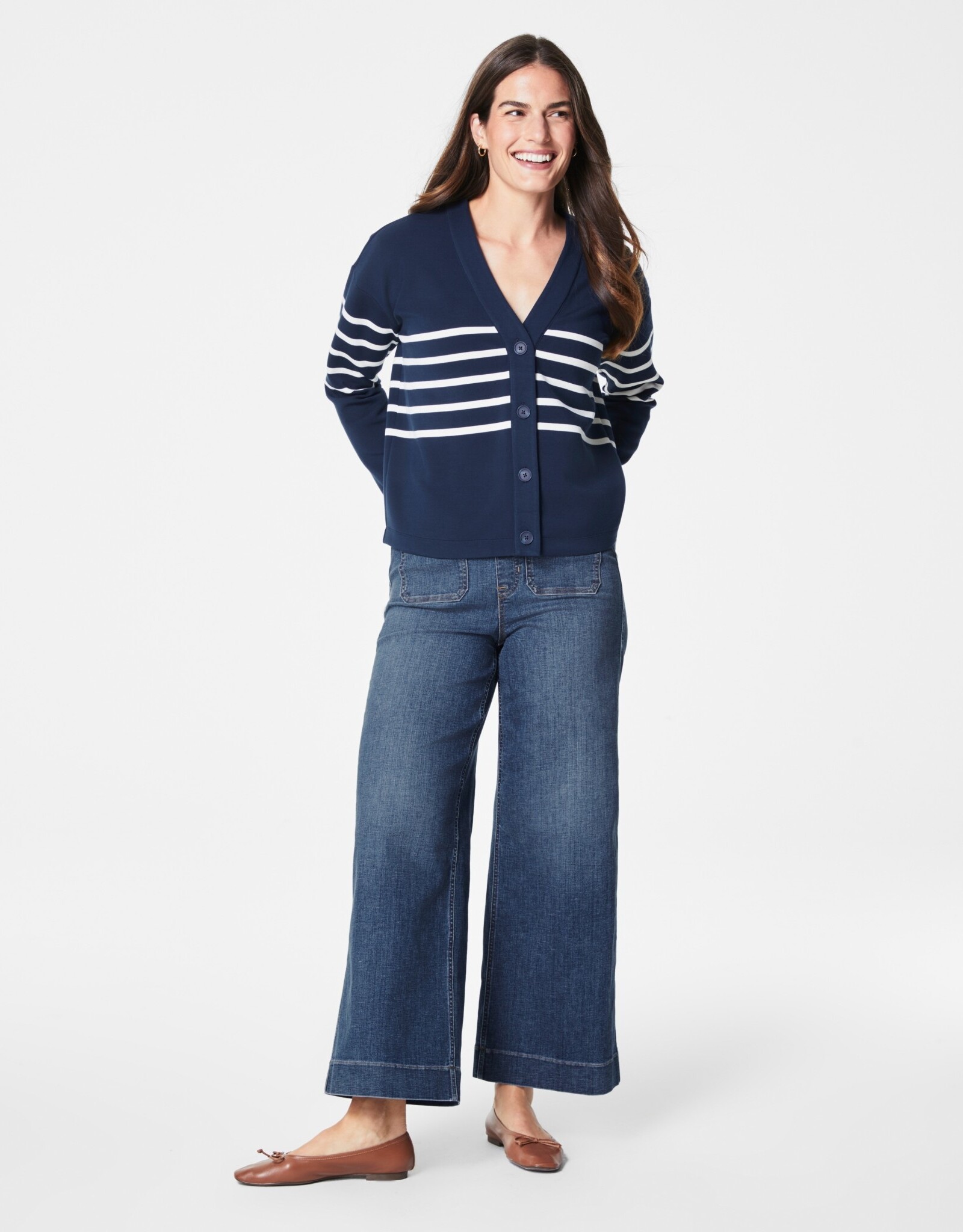 Spanx Spanx Airessentials Cardigan Navy/Porcelain
