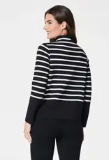 Spanx Spanx AirEssentials Mock Neck Black Striped Top