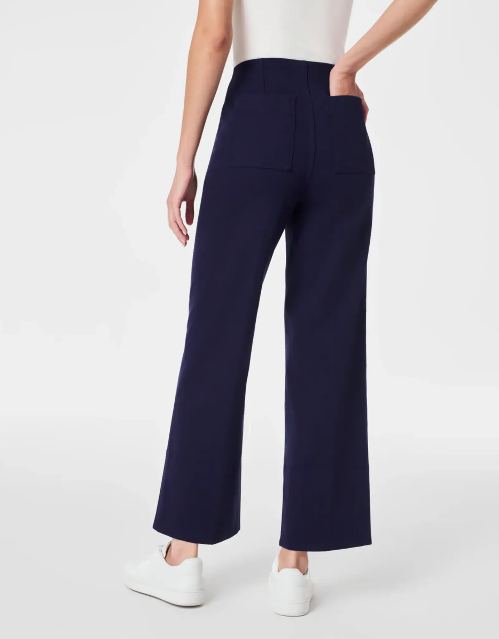 Spanx Spanx Stretch Twill Cropped Wide Leg Pant Lapis Blue