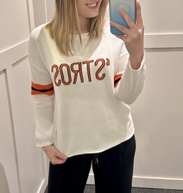 Sweater Vetter Sweater Vetter Custom Astros Sweater Wht/ Org/Navy