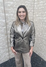 Boho Chic Boho Chic Faux Leather Jacket Bronze