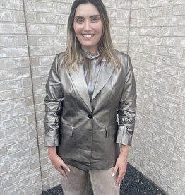 Boho Chic Boho Chic Faux Leather Jacket Bronze