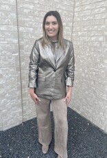 Boho Chic Boho Chic Faux Leather Jacket Bronze