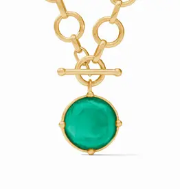 Julie Vos Julie Vos Honeybee Statement Necklace Iridescent Emerald Green