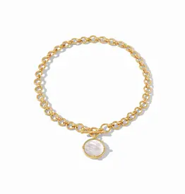 Julie Vos Julie Vos Honeybee Demi Necklace Iridescent Clear Crystal