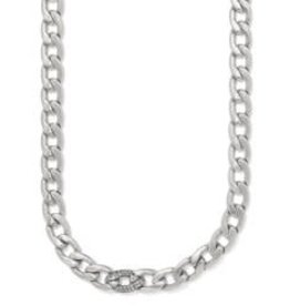 Brighton Brighton Cleo Pave Link Silver Neckalce