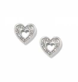 Brighton Brighton Enchanting Heart Sil Pst Earring