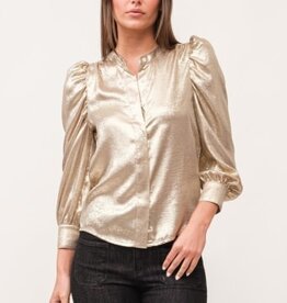 Dear John Denim Dear John Rowan Hidden Placket 3/4 Sleeve Top Gold