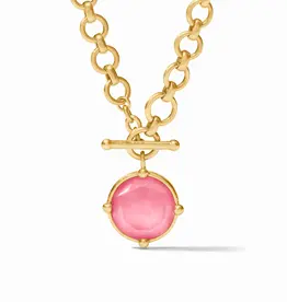 Julie Vos Julie Vos Honeybee Demi Necklace-Iridescent Peony Pink