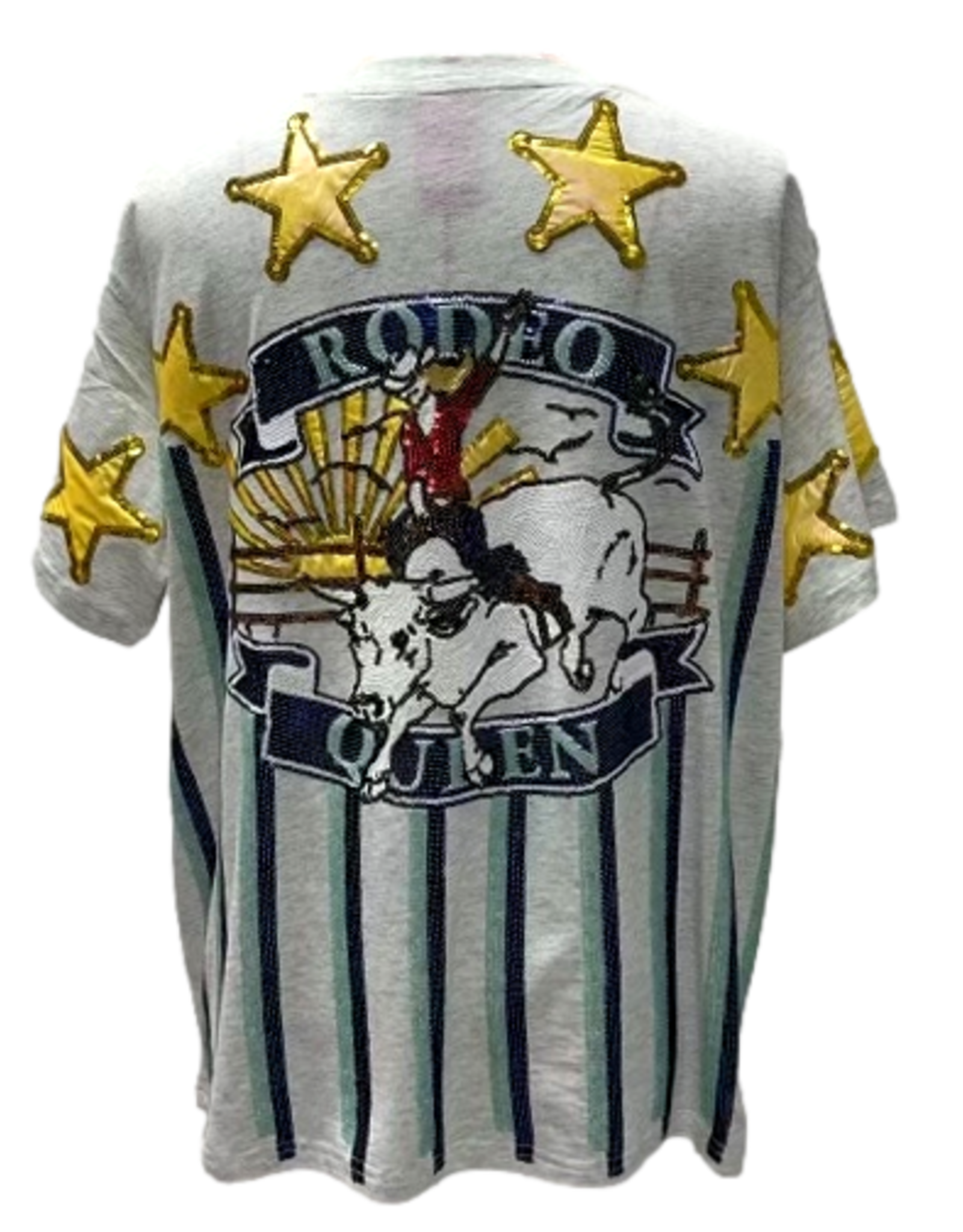 Queen of Sparkles Queen of Sparkles Grey Rodeo Queen Tee