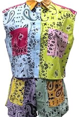Queen of Sparkles Queen of Sparkles Multi Colorblock Bandana Top