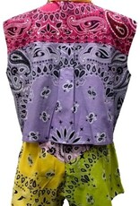 Queen of Sparkles Queen of Sparkles Multi Colorblock Bandana Top