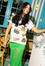 Queen of Sparkles Queen of Sparkles White Mardi Gras Icon Tee