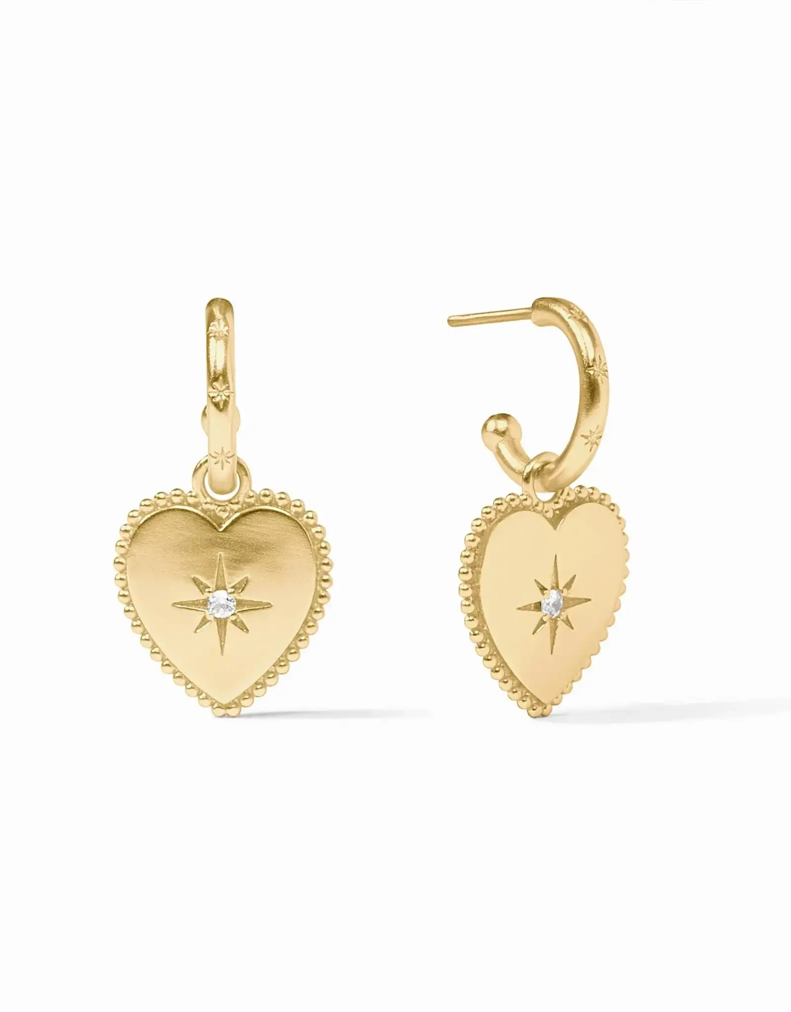 Julie Vos Julie Vos Heart Hoop & Charm Earring