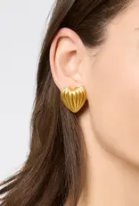 Julie Vos Julie Vos Puffy Heart Statement Stud Earrings