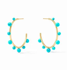 Julie Vos Julie Vos Hydra Stone Hoop Turquoise