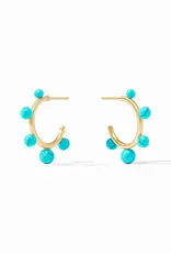 Julie Vos Julie Vos Hydra Stone Hoop Turquoise