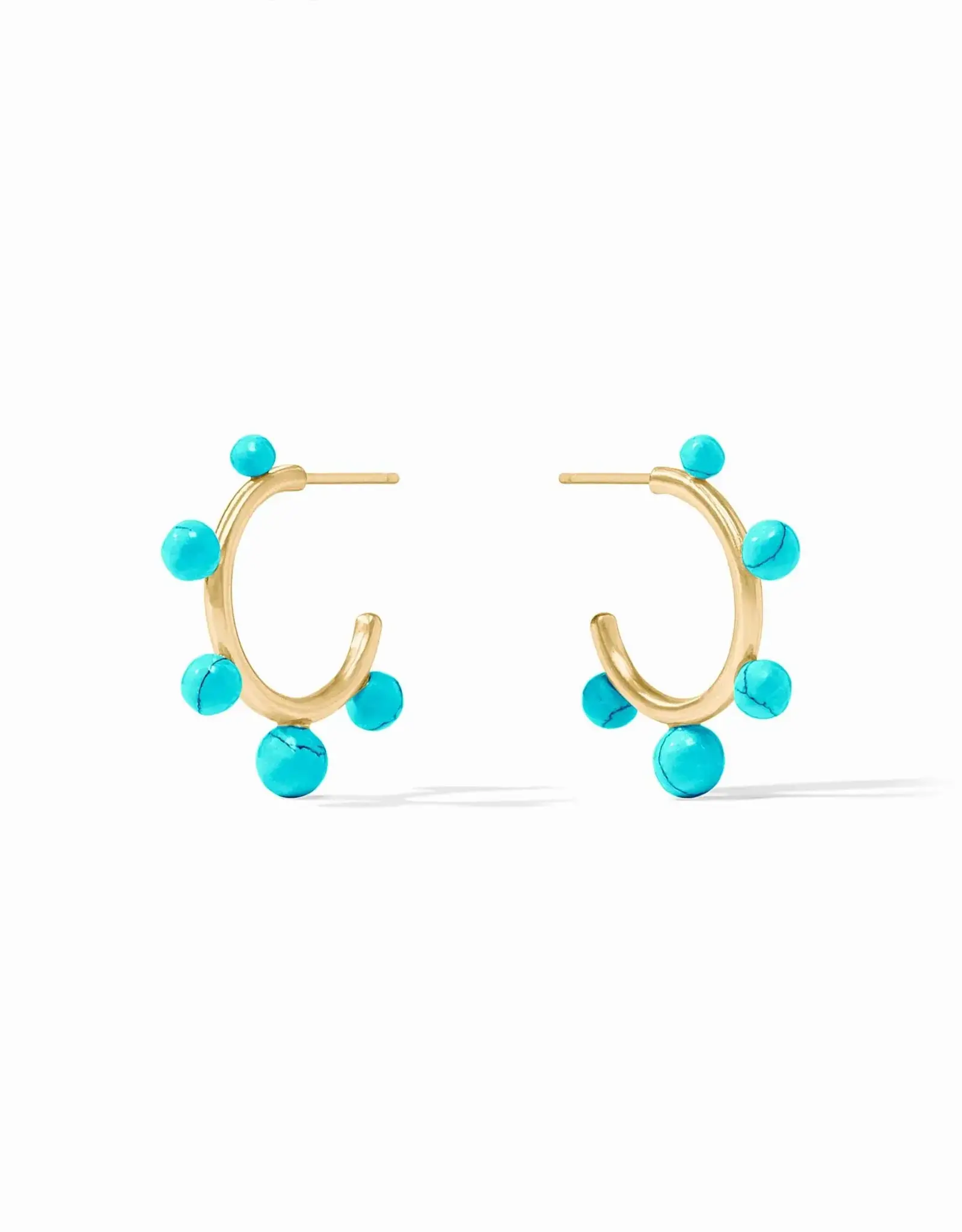 Julie Vos Julie Vos Hydra Stone Hoop Turquoise