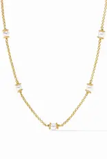 Julie Vos Julie Vos Hydra Delicate Station Necklace Pearl