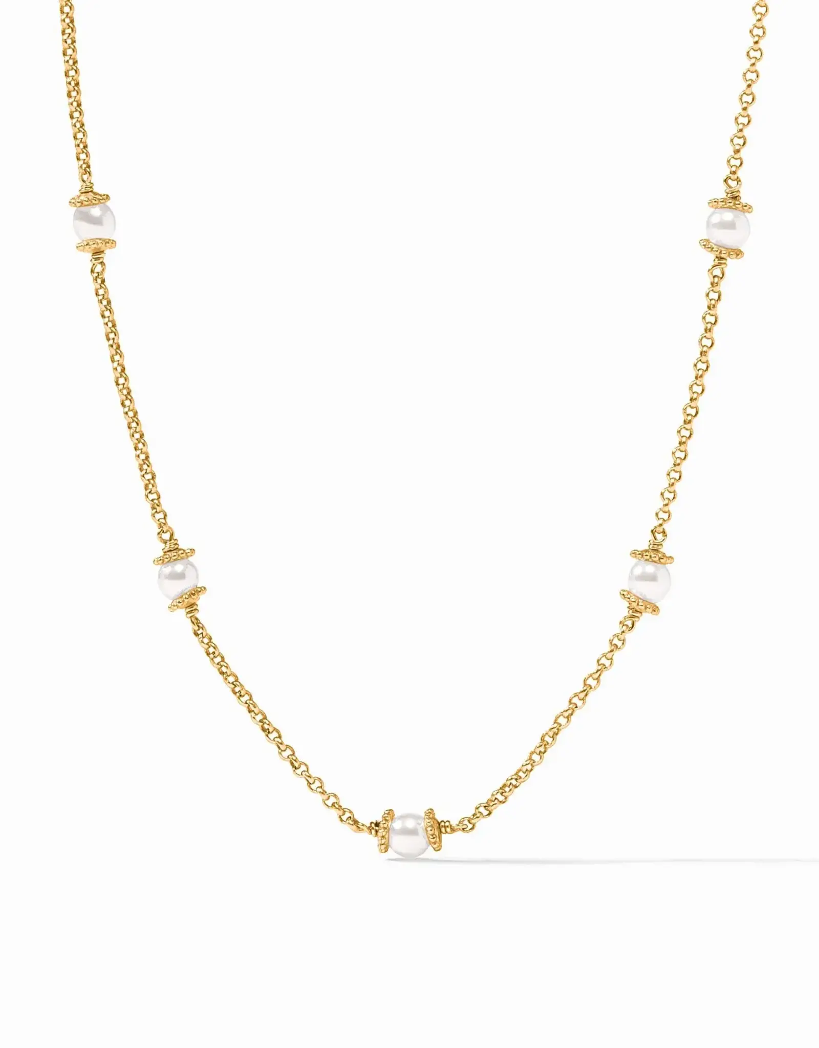 Julie Vos Julie Vos Hydra Delicate Station Necklace Pearl