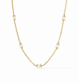 Julie Vos Julie Vos Hydra Delicate Station Necklace Pearl