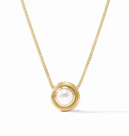 Julie Vos Julie Vos Wave Stone Delicate Necklace Pearl